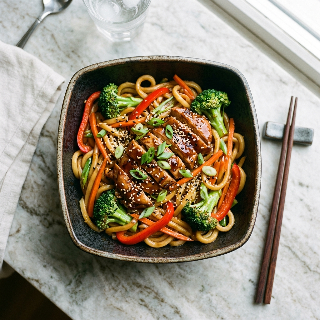 WOK с курицей терияки