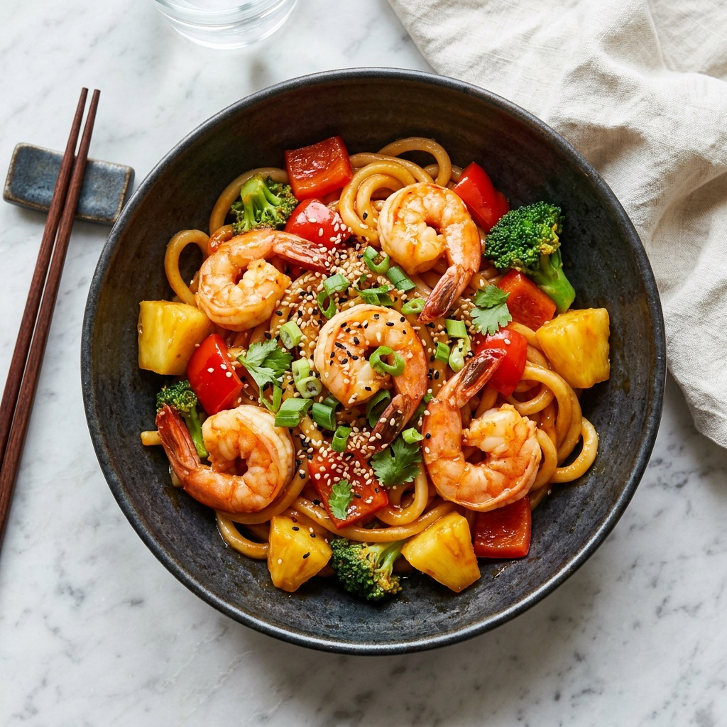 WOK с креветками
